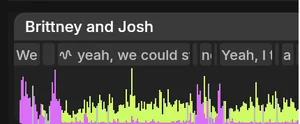 Editing timeline for a recorded content interview